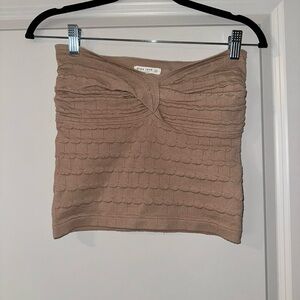 Brown Knit Tube Top